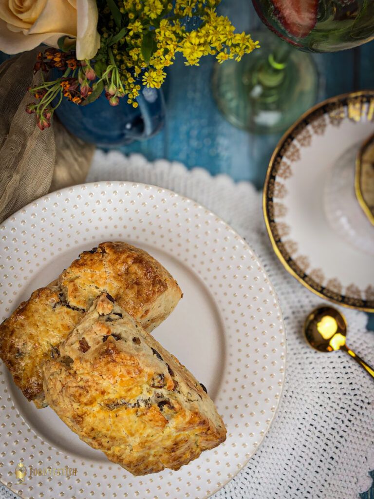 Bacon gruyere biscuits, baked