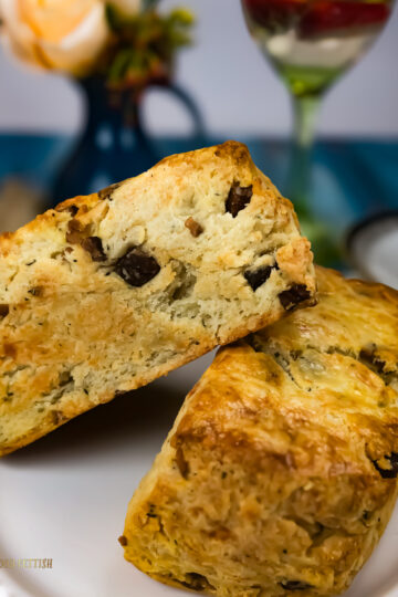 Bacon gruyere biscuits, baked