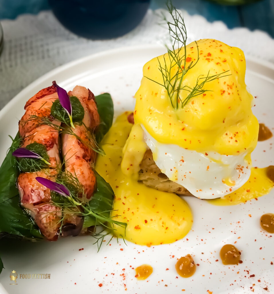 Sous vide lobster eggs benedict