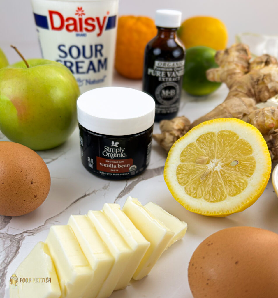 Citrus Apple Turmeric Cake Ingredients