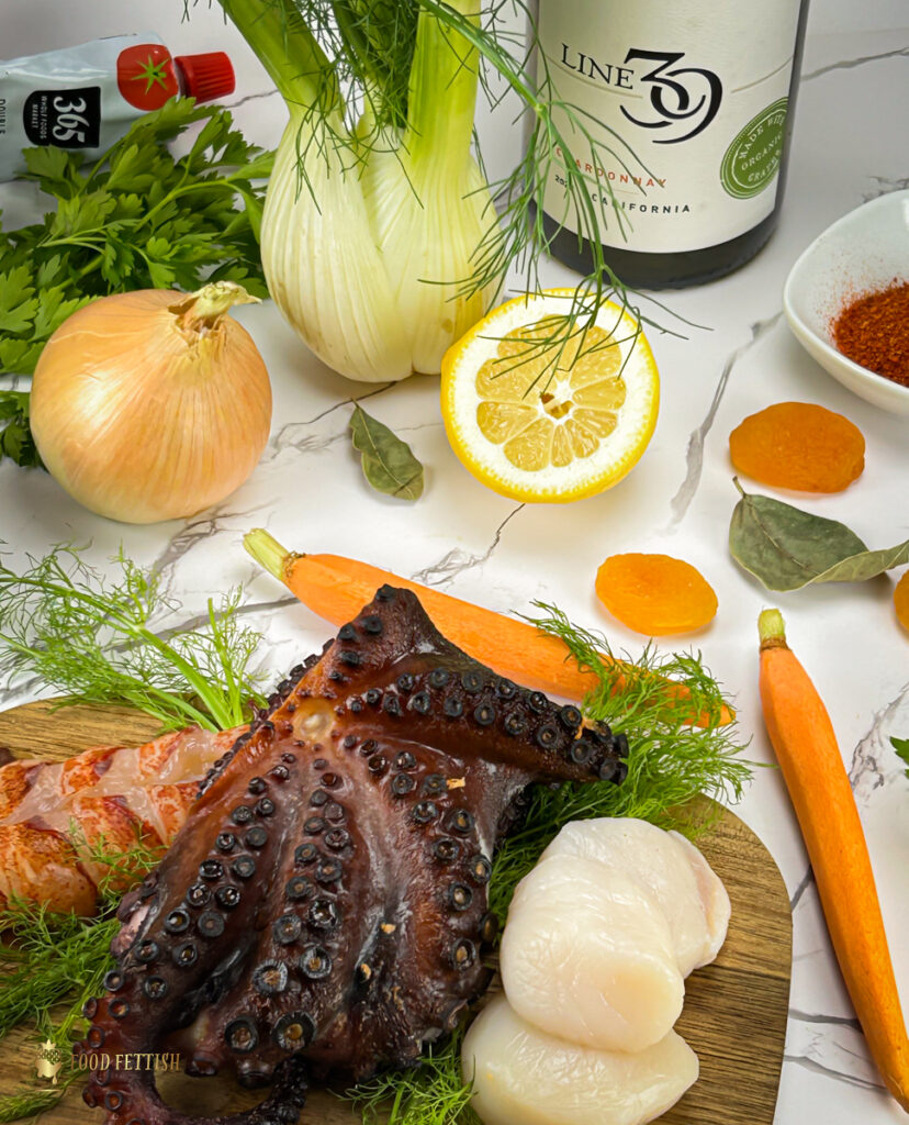 Seafood bisque ingredients