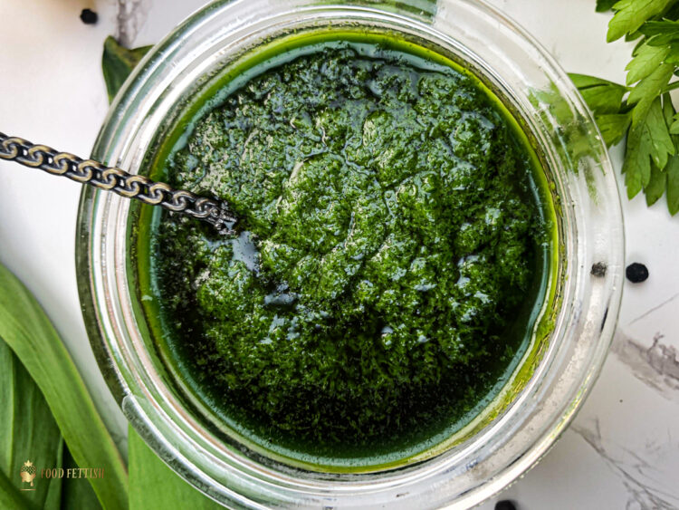 Wild Ramp Herb Puree Close Up