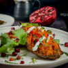 Crispy loaded sweet potatoes, plated and ready to eat 2